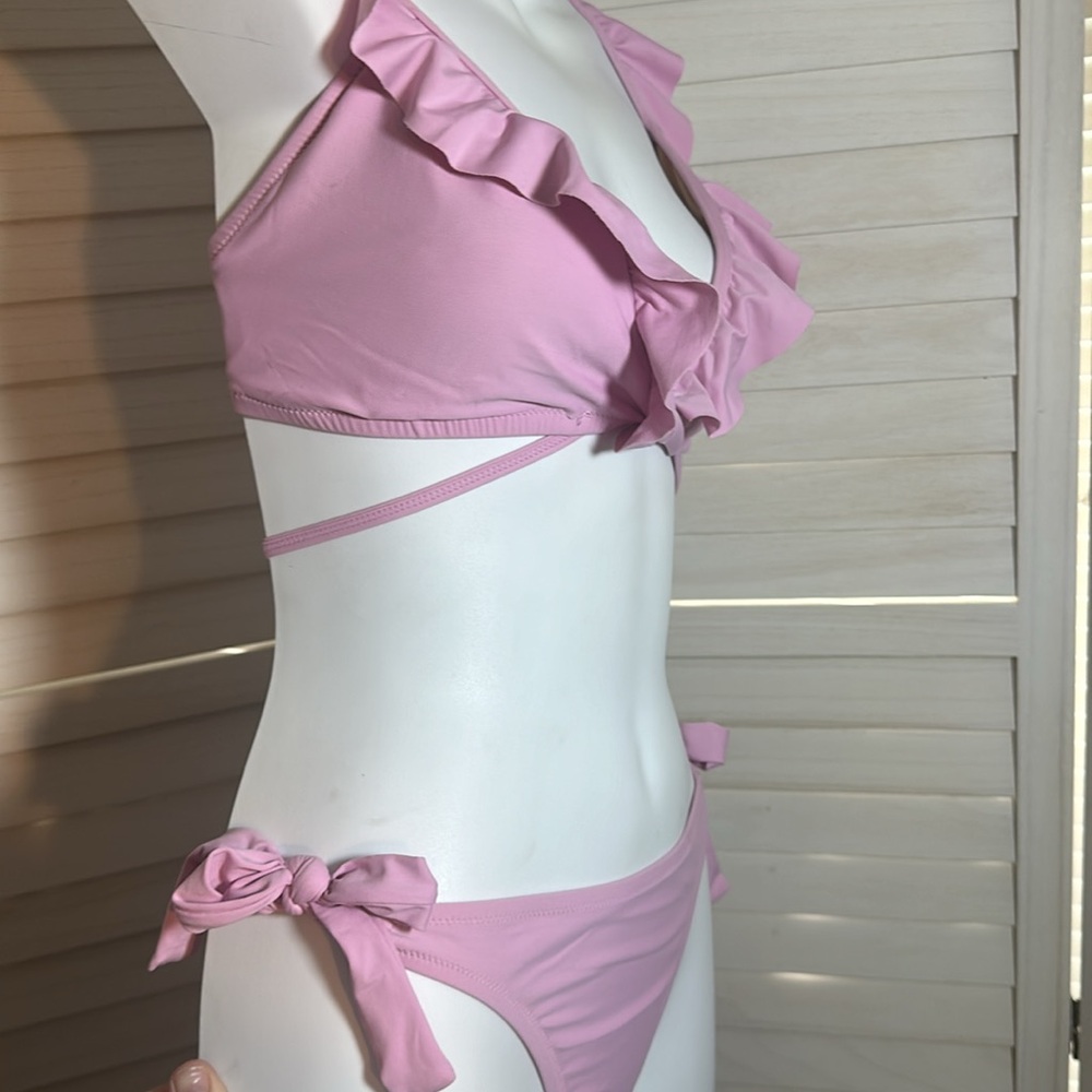 J Crew Ruffled Wrap Bikini Set - image 5